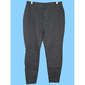 Gap Size 14 Gray Stretch Skinny Faux Pocket Straight Leg Pants